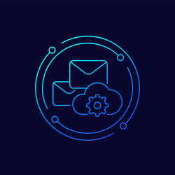 Email automation saas line icon vector