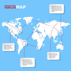Global Map with Infographic Elements vector image