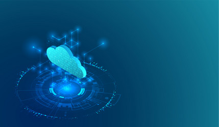 Isometric big data flow processing concept cloud vector