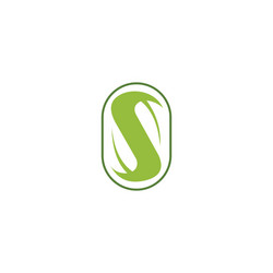 Letter s leaf green logo Royalty Free Vector Image
