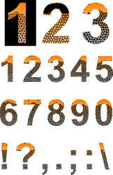 numbers and symbols vector