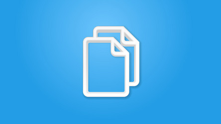 Paper document file copy realistic icon 3d line vector