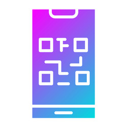 qr code icon design vector image