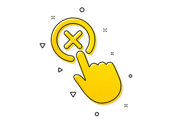reject click icon decline button sign vector image