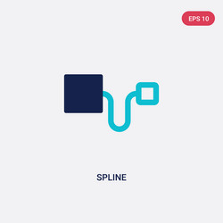 Two color spline icon from geometry concept vector