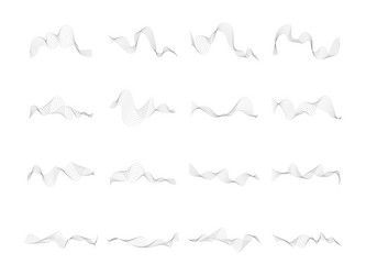 abstract lines wave element for design set vector image