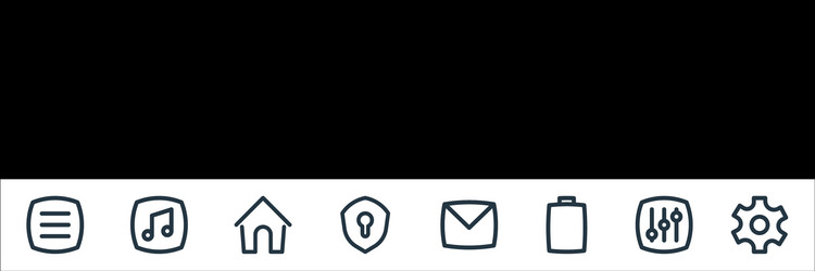 basic ui line icons linear set quality vector image
