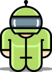 Cyborg Robot Icons - Toy Collection Vector Image