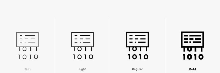 decrypt icon thin light regular and bold style vector image