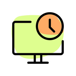displaying the current time and date information vector image