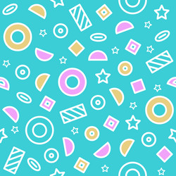 memphis seamless pattern geometric design for use vector image
