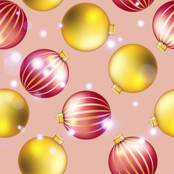 New year pattern with christmas ball sparkles vector