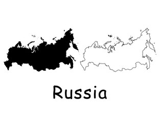 russian federation map vector