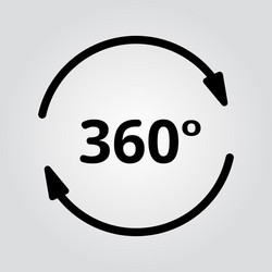 Simple set of 360 degree view related icons vector