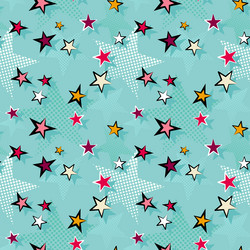 star pattern background retro pop art style vector image