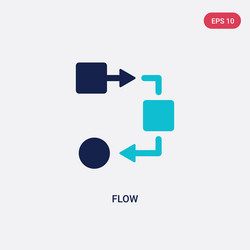 two color flow icon from geometry concept vector image
