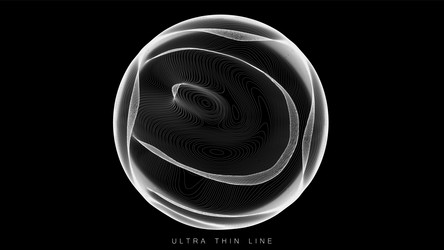 ultra thin line fluid geometry dynamic vector image