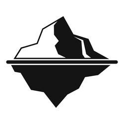big iceberg floating on water surface showing only vector image