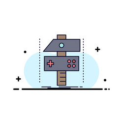build craft develop developer game flat color icon vector image
