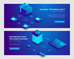 Cloud Technology & Data Concepts vector image