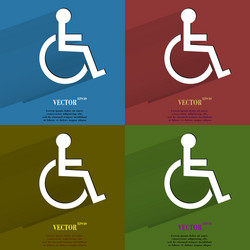 Color set disabled flat modern web button vector