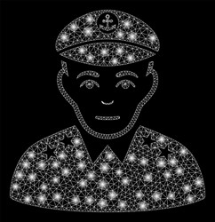 flare mesh network military captain with vector image