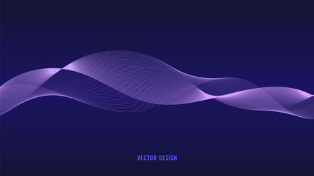 geometric curved lines in gradient forming vector image