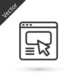 grey line ui or ux design icon isolated on white vector image