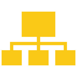 hierarchy flat web icon concept vector image