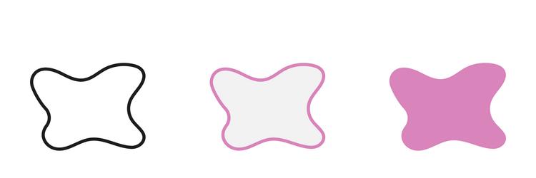 liquid abstract shape set blob in minimal vector image