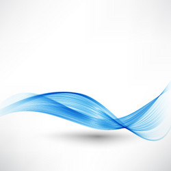 abstract smooth color wave curve flow blue vector image
