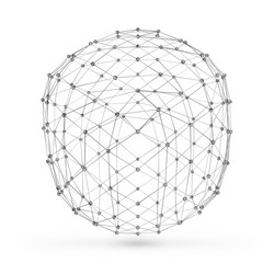 abstract wireframe polygonal geometric element vector image
