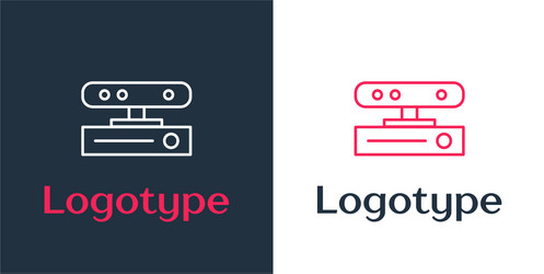 logotype line motion sensor icon isolated on white vector image