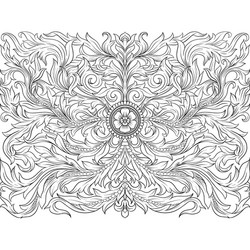 seamless pattern background in baroque rococo vector image