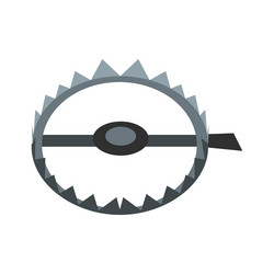 sharp metal trap icon vector