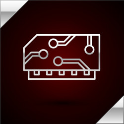 silver line ram random access memory icon vector image