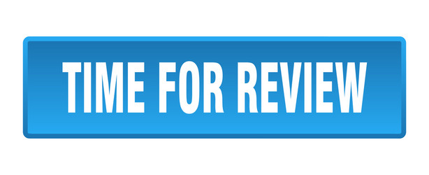 time for review button square vector image