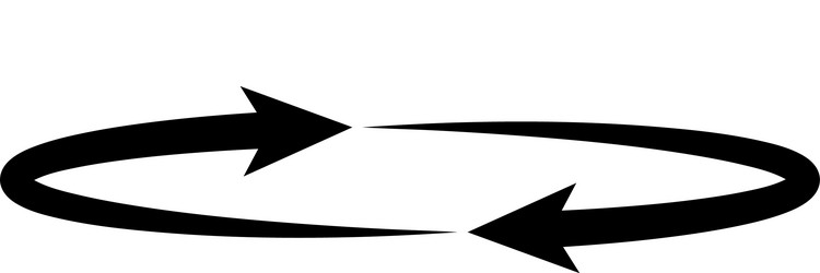 Reload 360 circle arrows flat icon Royalty Free Vector Image