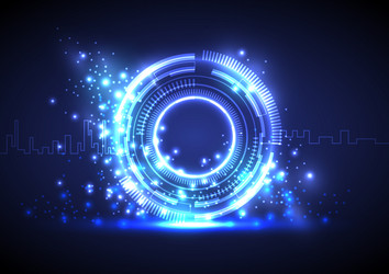 digital particle infographic futuristic sci-fi vector image