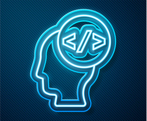 glowing neon line web design and front end vector image