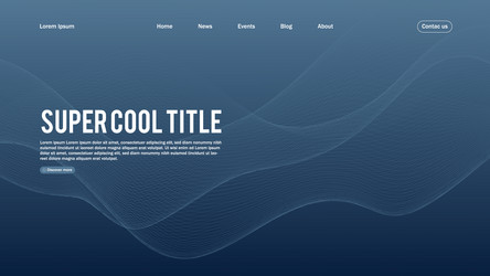 Landing page abstract design template for website vector