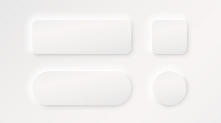 frame button white color set minimal label vector image