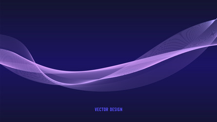 geometric curved lines in gradient forming vector image