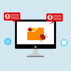 hacker activity computeralert notification vector image