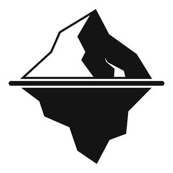 large iceberg floating with hidden underwater part vector image
