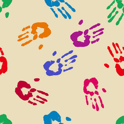 Prints human hands seamless pattern Royalty Free Vector