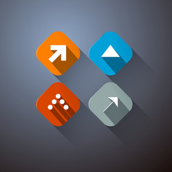 retro arrows set on dark background vector image