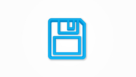 save data diskette realistic icon 3d line vector