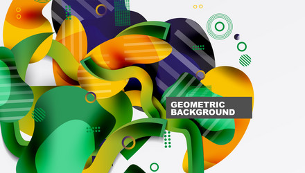 vibrant abstract background overlapping shapes vector image