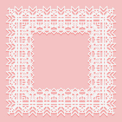 white lace frame square shapes openwork edges vector image